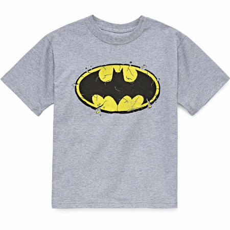 Batman Symbol Kids Grey T-Shirt
